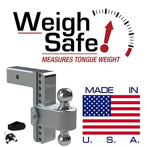 Weigh Safe 3" Locking Hitch & Ball Keyed Alike Mount 10" Drop 21k Rated (WS10-3-KA)