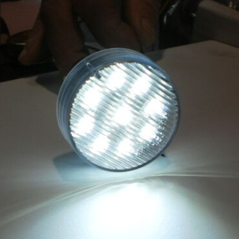 Maxxima 2" Round White 9 LED RV Truck Courtesy Light (M09100WCL-KIT)