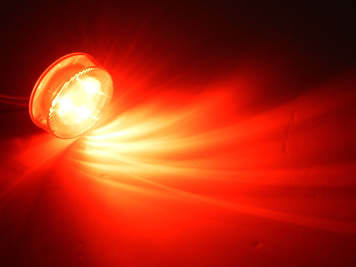 IN STORE PICK UP ONLY  -  1 -2 1/2 Red LED Round AUX Sealed Stop Turn Tail Light STT Trailer Camper RV (M11300RAS-KIT)