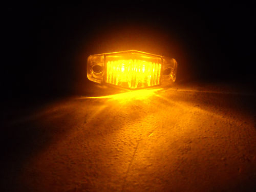 1 x 2.5 Amber LED Clearance Marker Light Optronics Trailer RV Diamond Yellow (MCL-13AB)