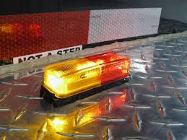 One LED Fender Mount Clearance Marker Light with Pigtail &amp; Bracket - Red / Amber Trailer Light (MCL-67ARB)