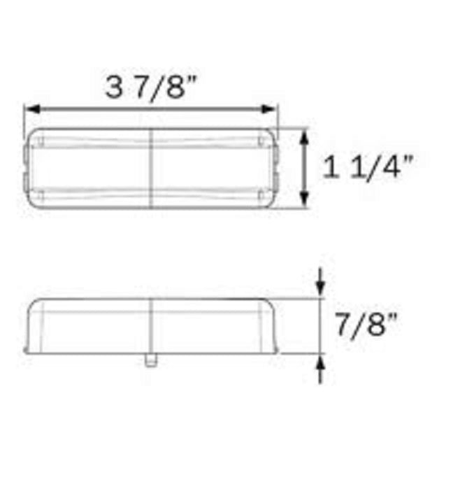 2-Pack LED Fender Mount Clearance Marker Lights with Pigtails &amp; Brackets - Red / Amber Trailer Lights (MCL-67ARB-LOTOF2)