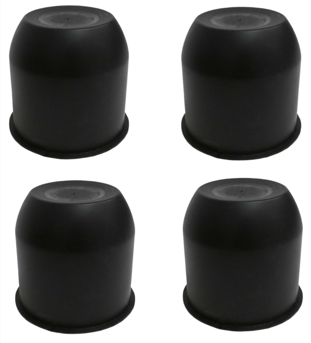 4 - Black Hub Center Cap 4.25 Trailer Camper Travel Truck Cover Rim Hubcap (MD9005BLK-LOTOF4)