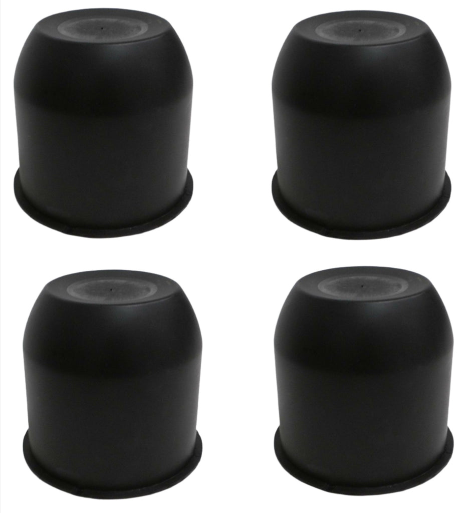 4 - Black Hub Center Cap 4.25 Trailer Camper Travel Truck Cover Rim Hubcap (MD9005BLK-LOTOF4)