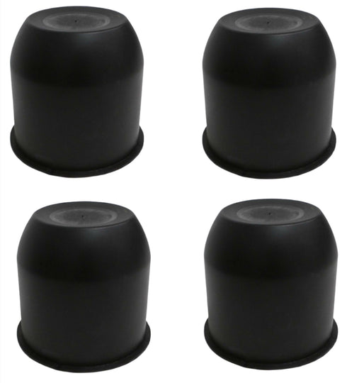 4 - Black Hub Center Cap 4.25 Trailer Camper Travel Truck Cover Rim Hubcap (MD9005BLK-LOTOF4)