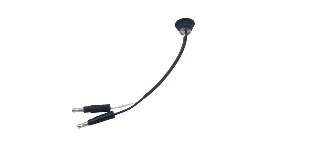 PAIR of Maxxima 3/4" Round Clear Lens Amber Light With 3/4" Weld-On Light Bracket (M09300YCL-34-BRACKET-PAIR)