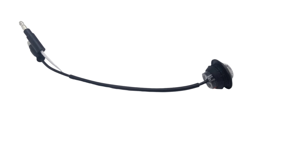 Maxxima 3/4" Round Clear Lens Amber Light With 3/4" Weld-On Light Bracket (M09300YCL-34-BRACKET)