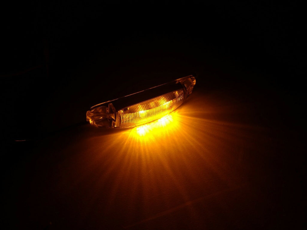 3.5" x 0.75" Amber Clear Marker LED Light RV Camper Trailer (S18-ACG0-1)