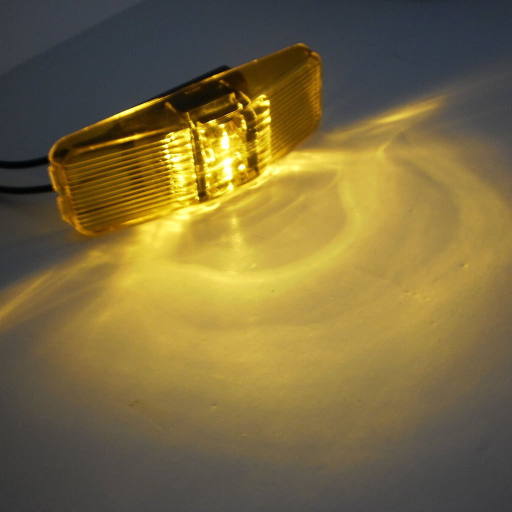 TecNiq Amber LED Clearance Side Marker Light 1x4 Camper /Trailer Truck USA (S19-AA00-1-KIT)