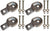 4 - 3/8" Stainless Steel D Ring Rope Chain Tie Down Trailer Kit with SS Bolts  (SS15K-LOTOF4)