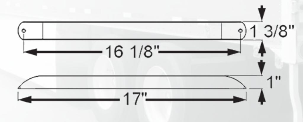 2- 17" Optronics GlowLight Red 11 Diode LED STT Light Sealed Trailer RV Truck (STL-79RB-L2)