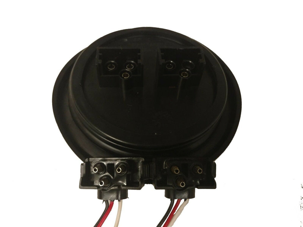 4 Round Red LED TecNiq Hybrid With Backup Lights and Grommets and Plugs RV Camper Trailer (T45-RW0T-KIT)