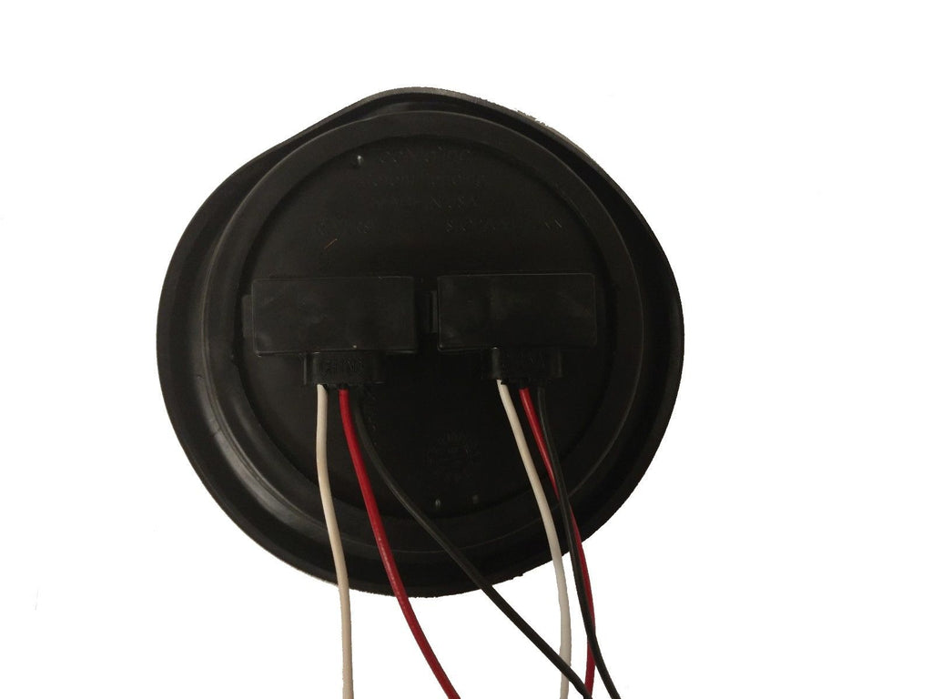 4 Round Red LED TecNiq Hybrid With Backup Lights and Grommets and Plugs RV Camper Trailer (T45-RW0T-KIT)