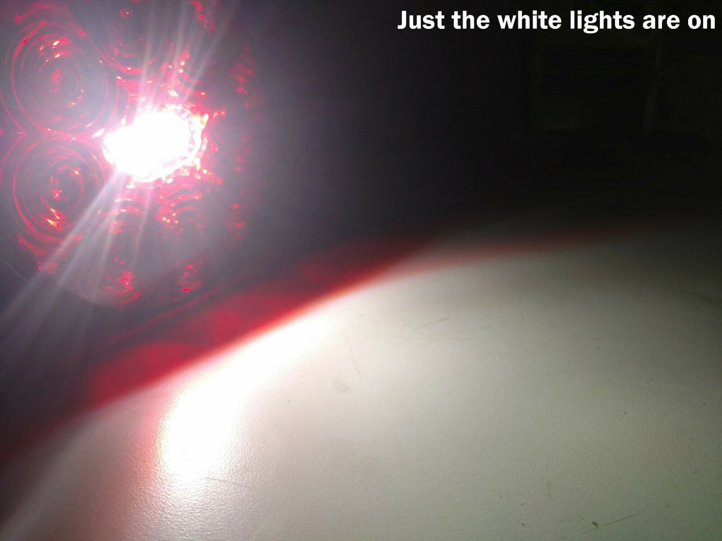 (2) 4" Round TecNiq Hybrid LED Stop / Tail / Turn / Reverse Lights – Red & White (T45-RW0T-KITx2)