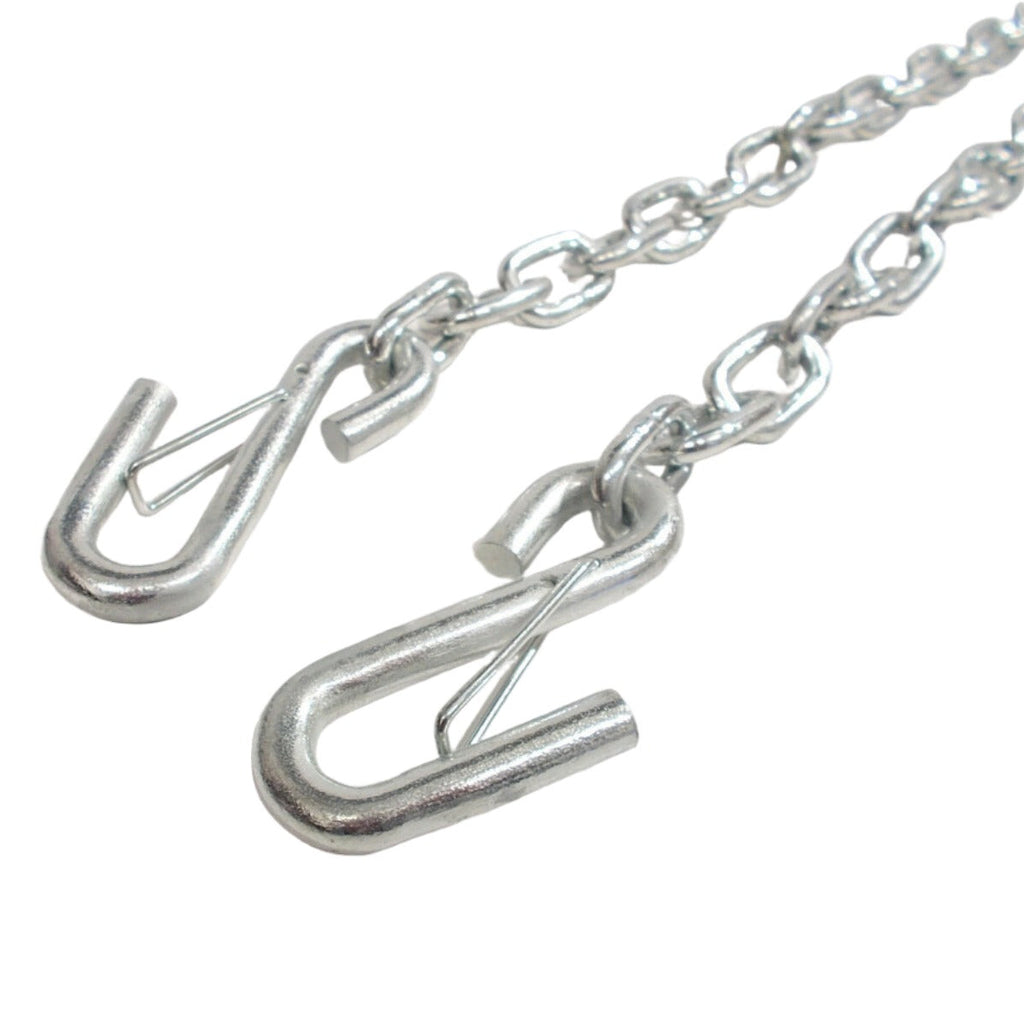 3/16-Inch × 48-Inch Trailer Safety Chain with 3/8-Inch S-Hooks and Safety Latches (TCL1)