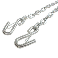 3/16-Inch × 48-Inch Trailer Safety Chain with 3/8-Inch S-Hooks and Safety Latches (TCL1)