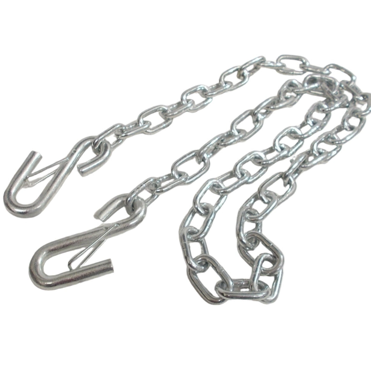 3/16-Inch × 48-Inch Trailer Safety Chain with 3/8-Inch S-Hooks and Safety Latches (TCL1)