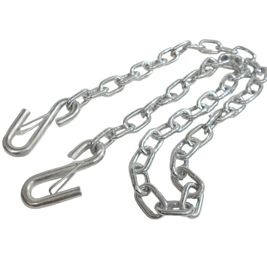 3/16-Inch × 48-Inch Trailer Safety Chain with 3/8-Inch S-Hooks and Safety Latches (TCL1)