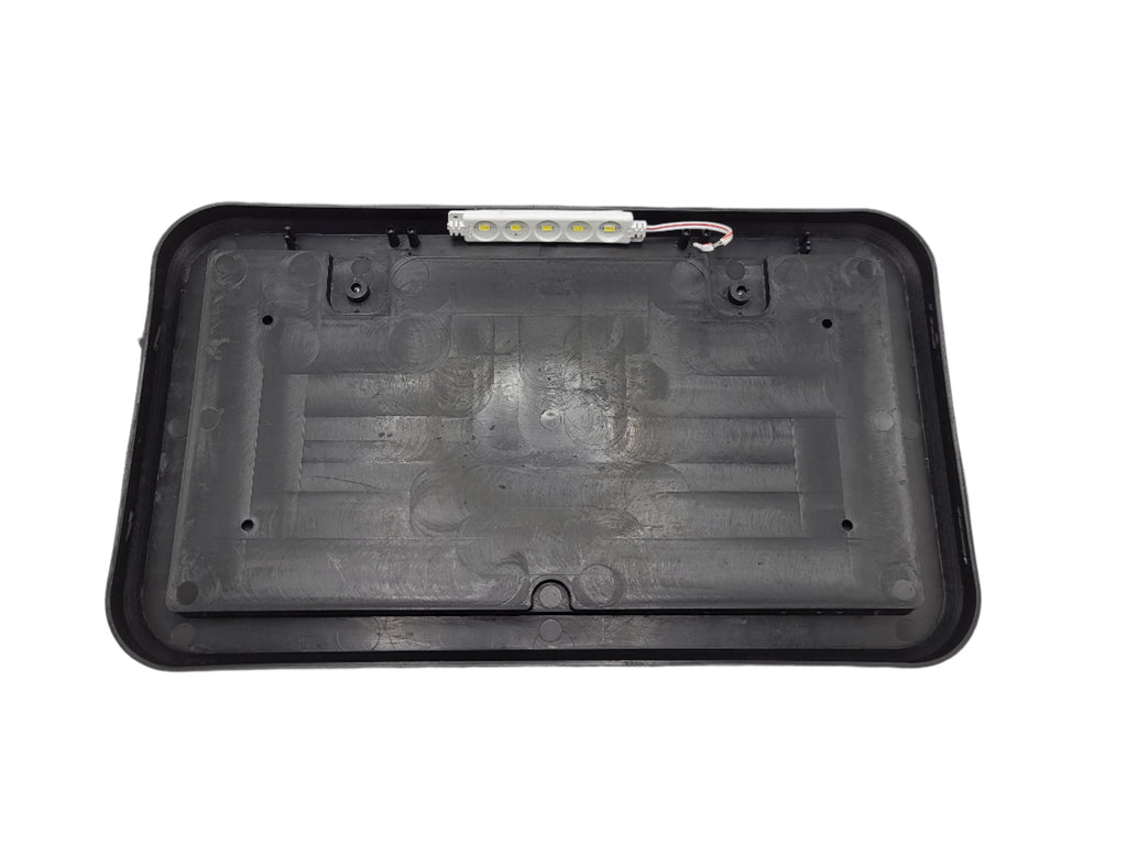 Black LED Lighted License Plate Bracket Holder Truck Trailer RV (TS181SPHL-B)