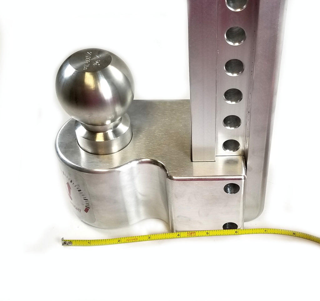 Weigh Safe 3" Locking Hitch & Ball Keyed Alike Mount 10" Drop 21k Rated (WS10-3-KA)