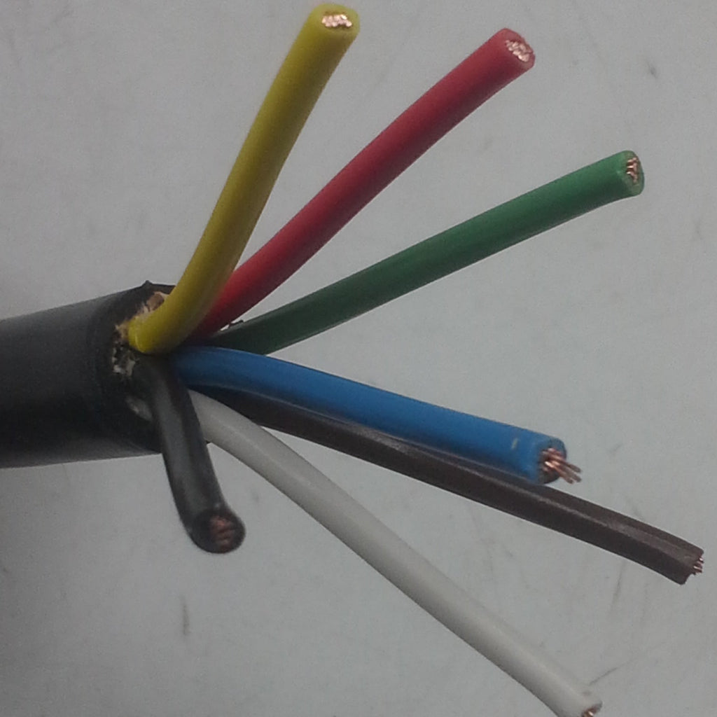 Trailer Wire 14-7 Double Jacketed Cable – 14 AWG 7-Conductor – Sold by the Foot (WTC147-5)