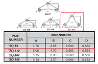 Greaseable Tandem Axle Trailer Spring Suspension Rebuild Kit Wet Bolts 3500# Tall Equalizers, 2" Shackle Straps (SRK-TA-WB-TE-2)