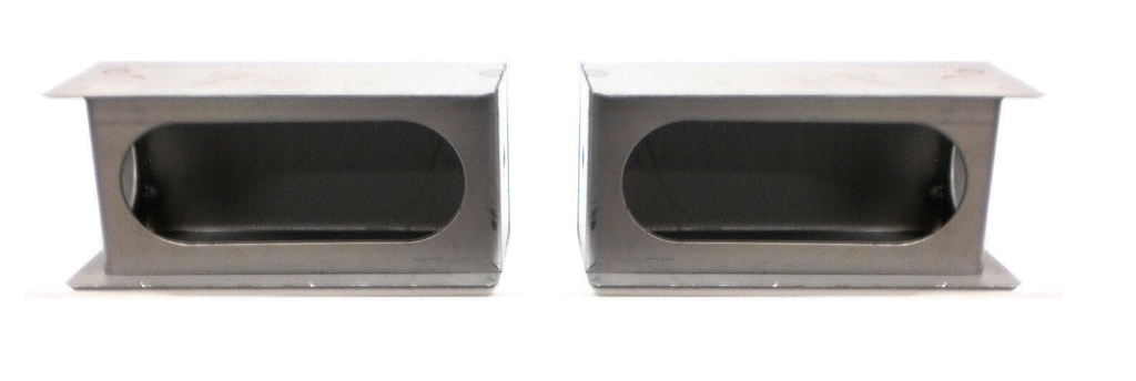 Pair of 6" Oval Steel Tail Light Mount Box Guard Truck Trailer Camper Boat (LBK6)