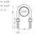 4 - Standard 2-3/8" Round U-bolts 3500# Trailer Axle 5-1/2" w/Nuts 2-1/2" ID Kit Regular (UBK-3500-R)