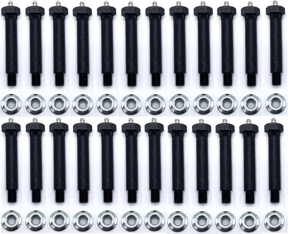 (24) Trailer Axle Leaf Spring Shackle Bolt Grease Wet Bolt 9/16 x 3-3/8" w/Nut (007-236-01-LOTOF24)