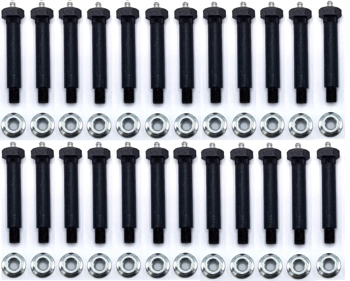 (24) Trailer Axle Leaf Spring Shackle Bolt Grease Wet Bolt 9/16 x 3-3/8" w/Nut (007-236-01-LOTOF24)