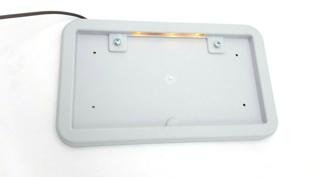 Gray License Plate Holder w/LED Light Trailer Camper RV (Gray) (TS181S-G-KIT)