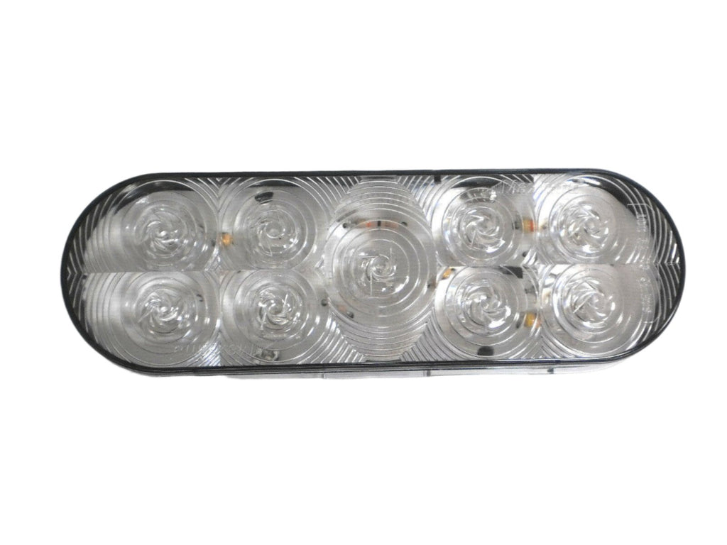 Maxxima 6" Oval Red Clear LED Stop Turn Tail Light Truck Trailer RV  (M63322RCL-KIT)