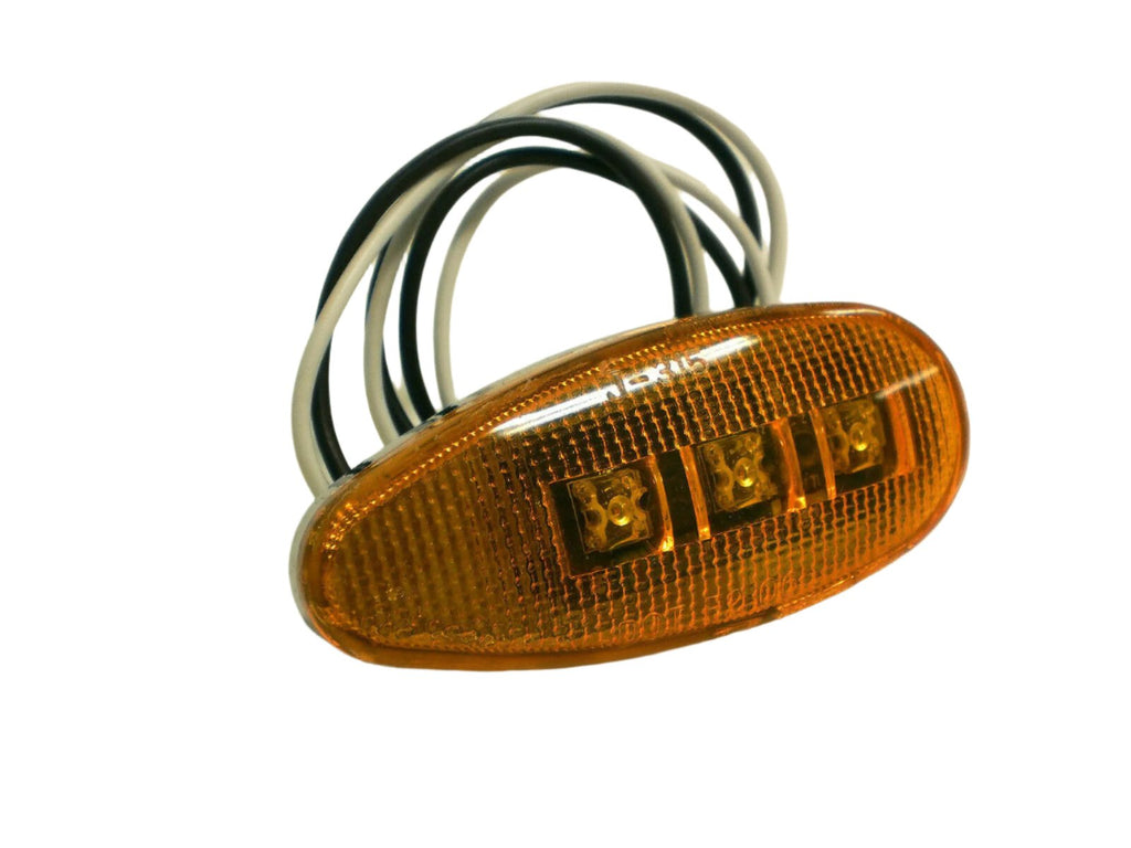 Amber LED Teardrop Marker Light Chrome Cab Roof Marker Clearance Light (J-315-A)