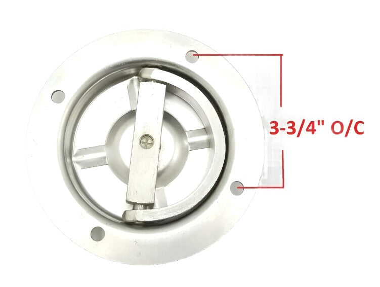 4pk Stainless Steel Swivel Recessed DRing 6000# Max Tie Down Cargo Trailer Deck (RRS6-LOTOF4)