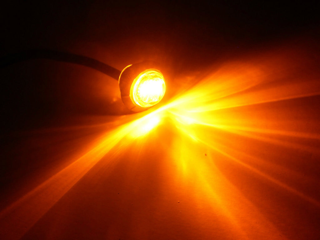 25- Maxxima 3/4" FIFTEEN 15 Amber & TEN 10 Red  LED Clearance Marker Truck Light (LOT OF 25 - M09300Y + M09300R)