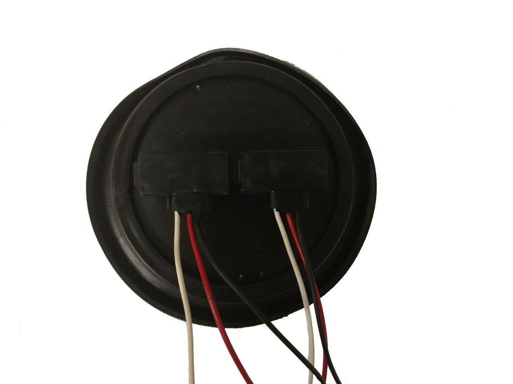 Two 4" Round Red LED TecNiq Hybrid Reverse Lights RV Camper Trailer (T45-RW0T-KITx2)