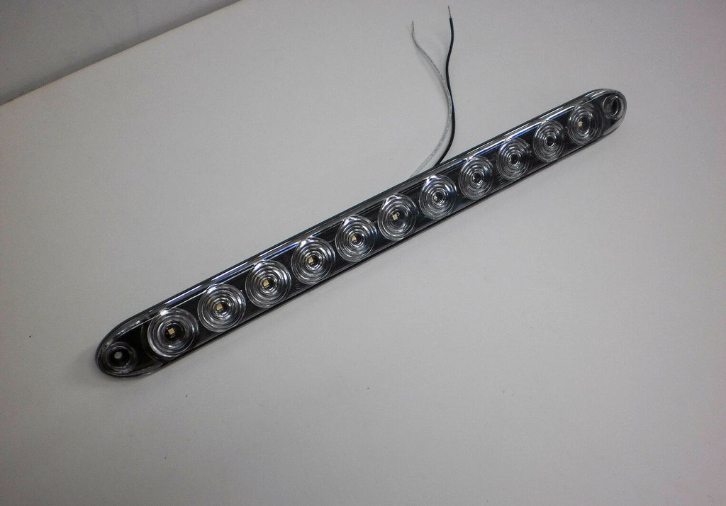 TWO 15" Slimline White LED Back Up Tail Reverse Light TecNiq Trailer RV  USA (T10-LC00-1-LOTOF2)