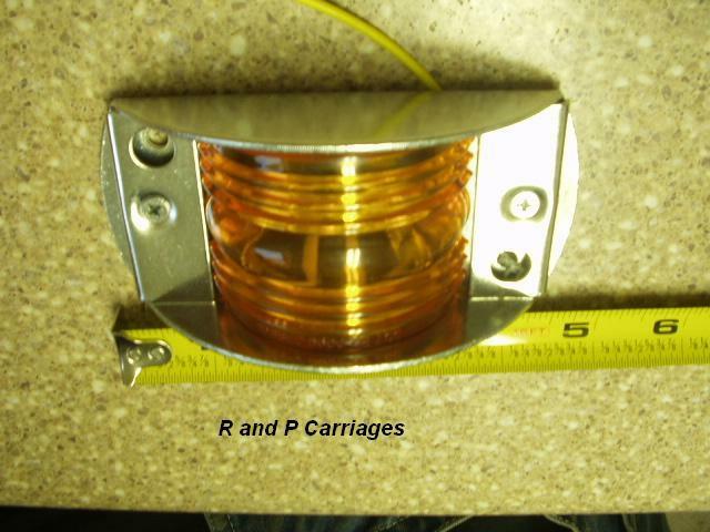 1 - Steel Guarded Amber 2 x 4 LED 3 Diode Clearance Marker Lights Trailer Truck RV (J-5505-A)