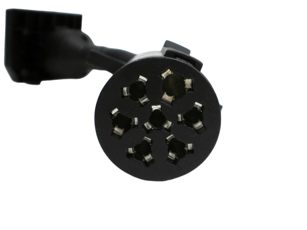 7 way Round Pin Truck to 7 blade Trailer Plug Adapter  (R77F)