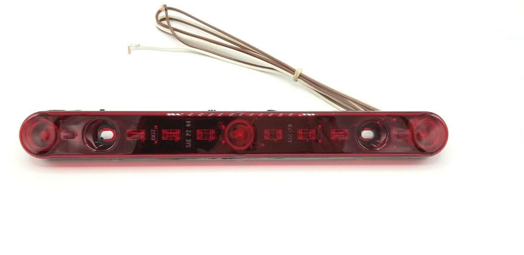 Hylite Red Light Red Lens 3 LED ID Bar for Semi Camper Truck or Trailer (221-4400-1)