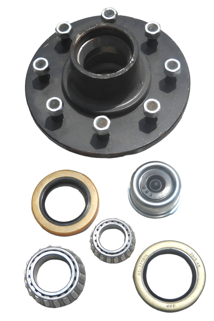 1- Genuine Dexter 8x6.5 Hub with 7000# Bearing Kit Replace Trailer Idler Axle (821309-KIT)