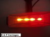 2- LED Fender Marker Lights CLEAR Lens Red/Amber w/ Base RV Trailer Camper RV (J-5765-ARC-FM-LOTOF2)