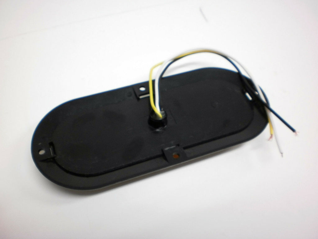 2 (TWO) 6” Oval Flange Surface Mount 10 LED Lens Amber Truck Trailer Light (J-66-FA-LOTOF2)