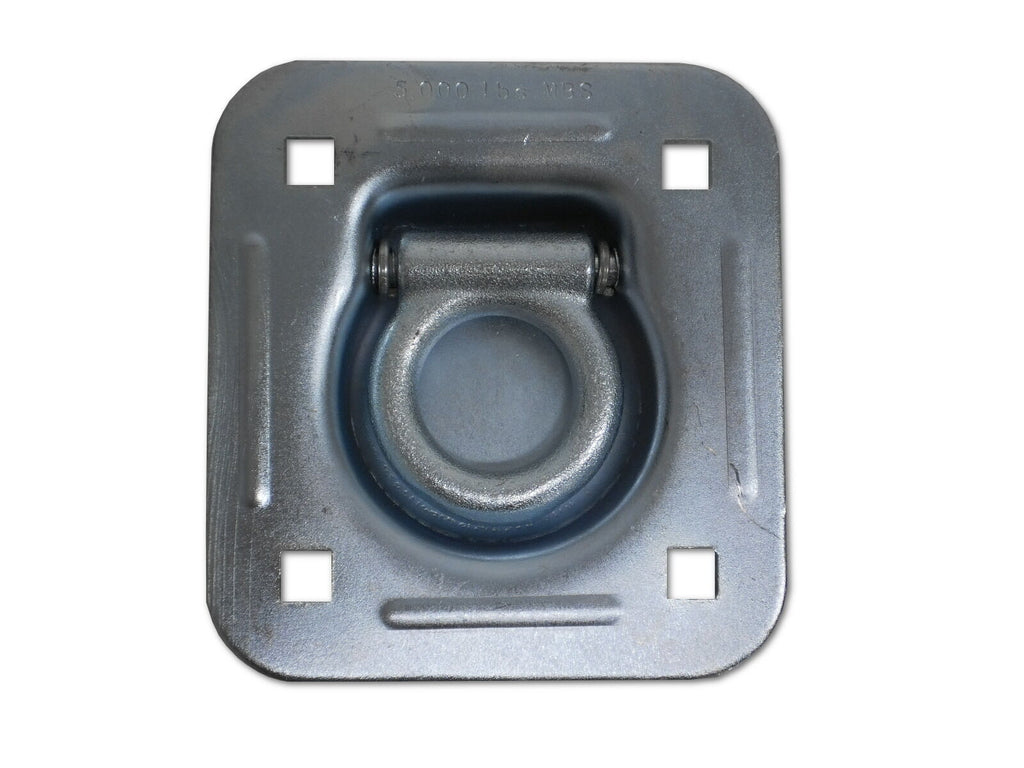 1/2" Thick Recessed 5000# D Ring Zinc Plated 4 Bolt Car Trailer Truck (RR05)