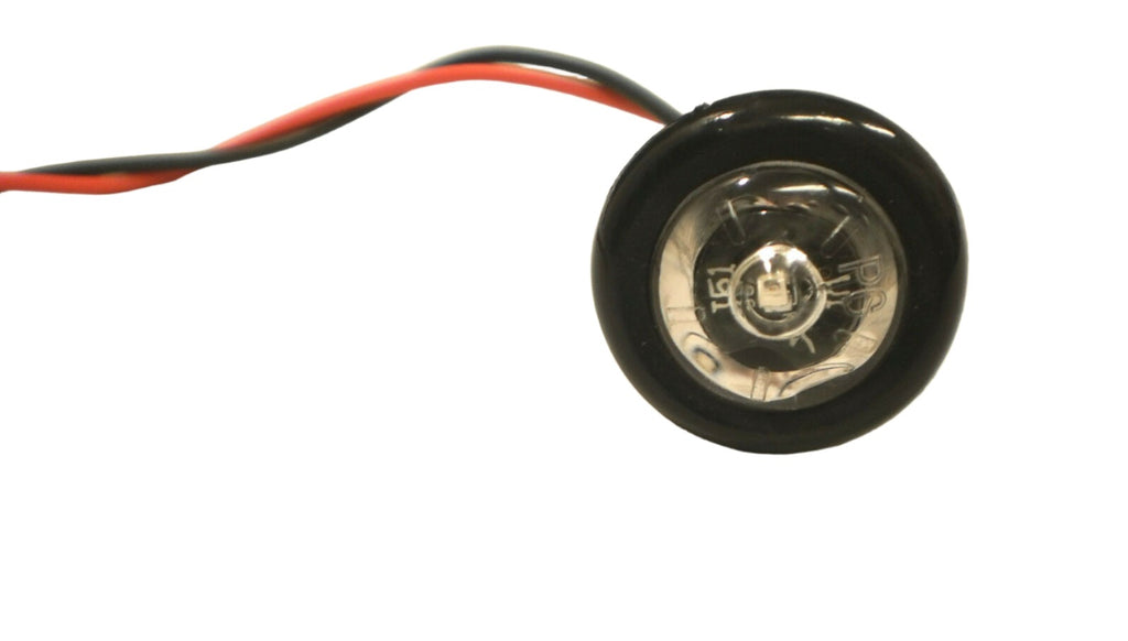 10-Red Clear  3/4" LED Clearance Side Marker Bullet Trailer Light Truck PC Fire (J-51-RC-L10)