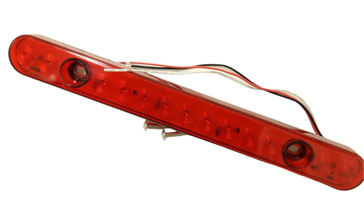 ONE - 13.6" Red Stop Turn Tail Brake Light Bar 13 LED Trailer Truck Heavy Duty (HD13513RSD)