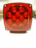 Submersible Boat Trailer Left Light LED Red with Red Lens truck Trailer Rv (J-24245L)