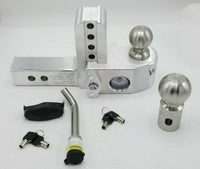 Weigh Safe 2" Locking Hitch Pin & Ball Keyed Alike Ball Mount 4" Drop 10k Rated (WS4-2-KA)