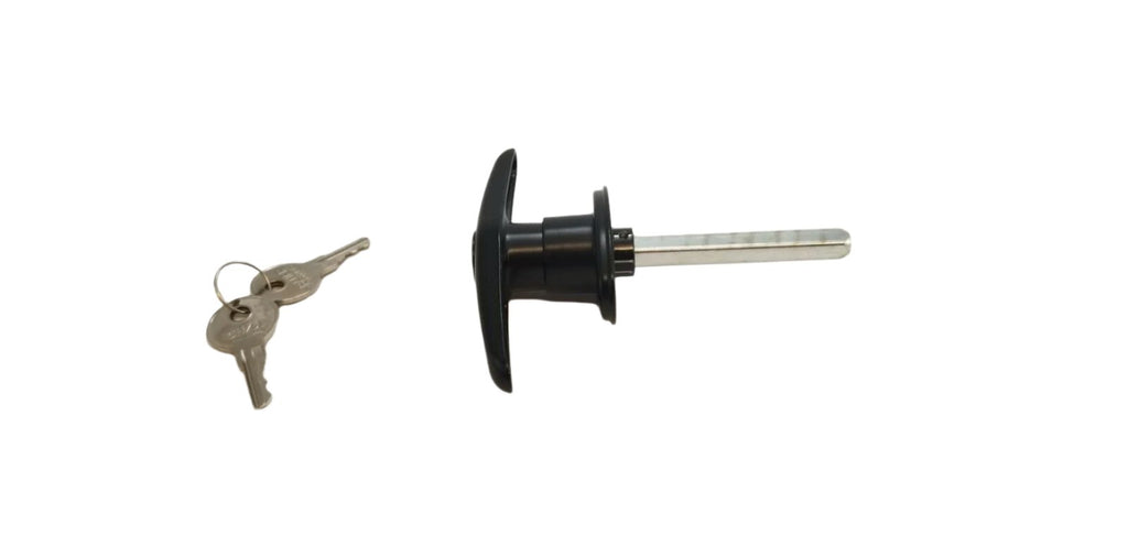 Bauer Rivet Mount Clockwise Locking T Handle 1 3/4" Shaft T-303 Trailer Hatch (HT303B)