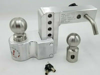 Weigh Safe 2" Locking Hitch Pin & Ball Keyed Alike Ball Mount 4" Drop 10k Rated (WS4-2-KA)